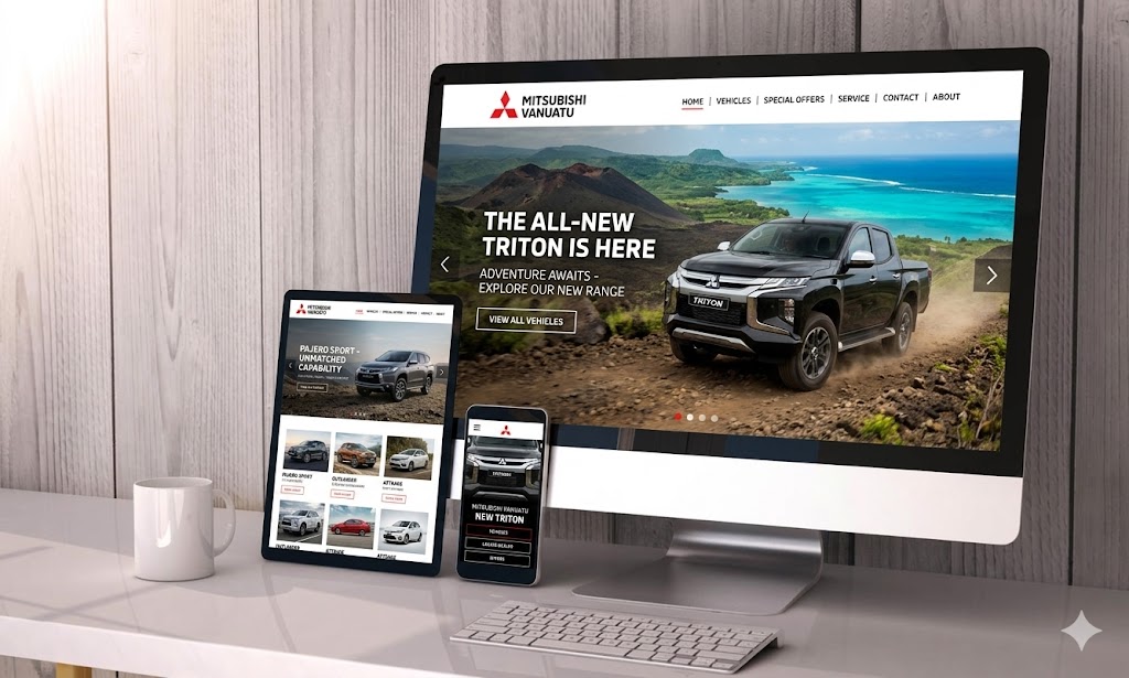 Mitsubishi Vanuatu website design